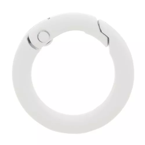 20mm Round Lobster Clasp - White x1