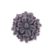 Resin cabochon flower 13mm Mat Lila x1