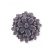Resin cabochon flower 13mm Mat Lila x1