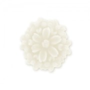 Resin cabochon flower 13mm Mat Cream x1|raw }}