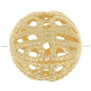 12mm Round filigree beads - Fine Gold plated x10