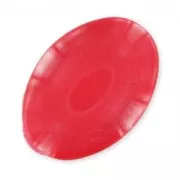 Spangled cabochon 25x18mm Red x1