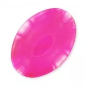 Spangled cabochon 25x18mm Neon Rose x1