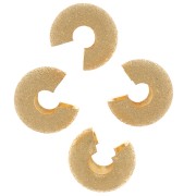 9mm Diamond effect crimp bead covers - Fine Gold Plated x20