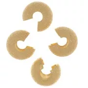 9mm Diamond effect crimp bead covers - Fine Gold Plated x20