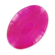 Spangled cabochon 25x18mm Fuchsia x1