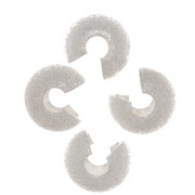 9mm Diamond effect crimp bead covers - Fine silver plating x20