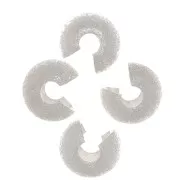 9mm Diamond effect crimp bead covers - Fine silver plating x20