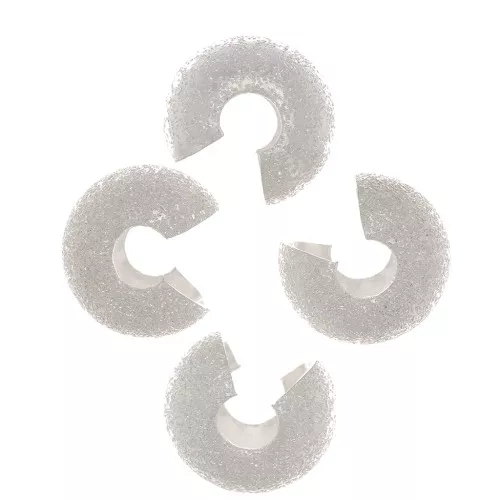 9mm Diamond effect crimp bead covers - Fine silver plating x20