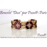 6x11mm Delos® by Puca® - Opaque Apricot x10g