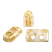 2x5mm Piros® Glass beads by Puca® - Opaque White New Picasso x10g