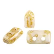 2x5mm Piros® Glass beads by Puca® - Opaque White New Picasso x10g