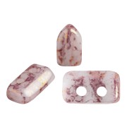 2x5mm Piros® Glass beads by Puca® - Opaque White Bronze x10g