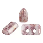 2x5mm Piros® Glass beads by Puca® - Opaque White Bronze x10g