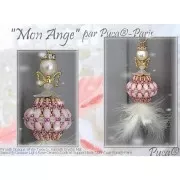 2x5mm Piros® Glass beads by Puca® - Opaque White Tweedy x10g