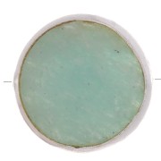 9mm 925 Sterling Silver Round faceted gemstone bead - Amazonite x1