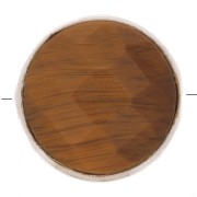 9mm 925 Sterling Silver Round faceted gemstone bead - Tiger Eye x1