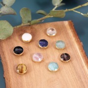 9mm 925 Sterling Silver Round faceted gemstone bead - Labradorite x1