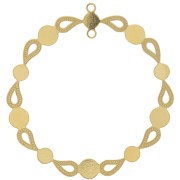 39 mm Round pendant for 4mm & 5mm cabochon - Fine Gold Plated x1