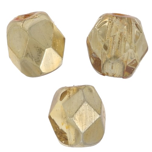 4mm Facets - Crystal Gold Topaz x50