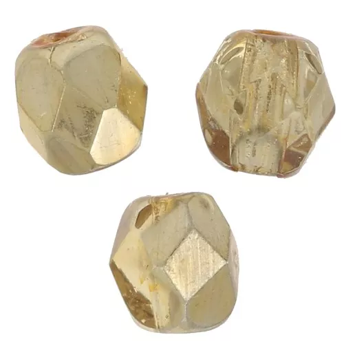 4mm Facets - Crystal Gold Topaz x50