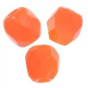 3mm Facets - Opaque Orange x50