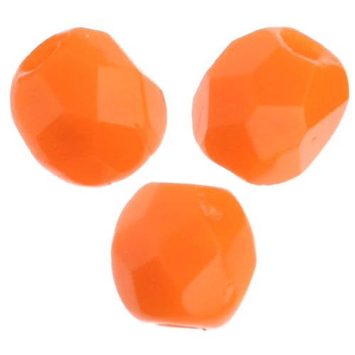 3mm Facets - Opaque Orange x50