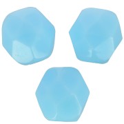 6mm Facets - Light Blue Opaque x25