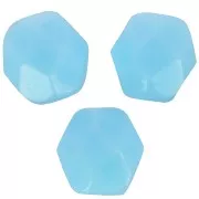 6mm Facets - Light Blue Opaque x25