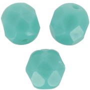 6mm Facets - Opaque Water Green x25|raw }}