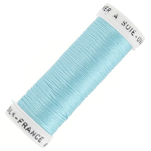 Oval silk embroidery thread for traditional embroidery - Sky Blue (132) x30m