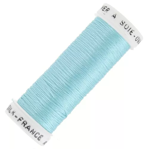 Oval silk embroidery thread for traditional embroidery - Sky Blue (132) x30m