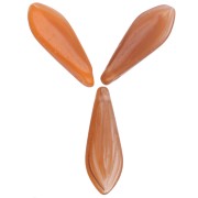 5x16 mm Glass Daggers - Orange - Marbled Terracotta x50