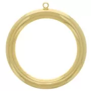 36mm Hollow Circle Pendant - Fine Gold plated x1