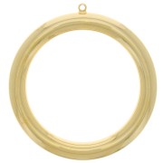 49mm Hollow Circle Pendant - Fine Gold plated x1|raw }}