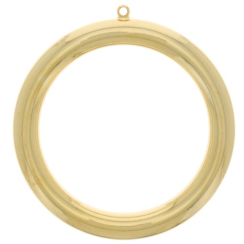 49mm Hollow Circle Pendant - Fine Gold plated x1