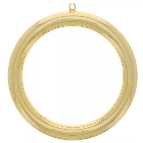 49mm Hollow Circle Pendant - Fine Gold plated x1