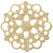 20mm Watermarked Round connector - Fine Gold plated x1|raw }}