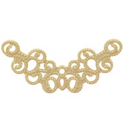 31x12.5mm Connector for filigree half moon necklace - Fine Gold Plated x1