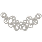 31x12.5mm Connector for filigree half moon necklace - Rhodium Tone x1|raw }}