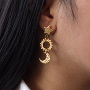 7x1mm Round twisted open jump rings - Fine Gold Plated x5