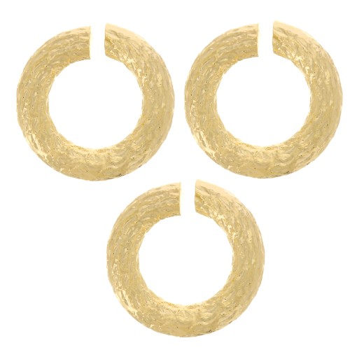 7x1.5mm Round Open jump rings - Fine gold plated x5