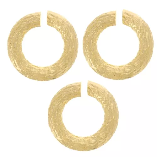 7x1.5mm Round Open jump rings - Fine gold plated x5