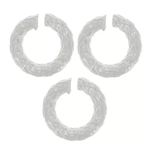 7x1.5mm Round Open jump rings - Fine silver plating x5