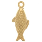 20x9mm Fish charm - Fine Gold Plated x1|raw }}