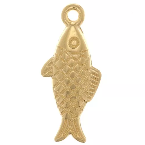 20x9mm Fish charm - Fine Gold Plated x1