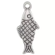 20x9mm Fish charm - Antique silver plating x1