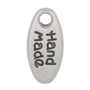 11x5mm drop Charm - Hand Made - Antique silver plating x1|raw }}