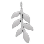 24x12 mm Olive leaf pendant - Antique silver plating x1|raw }}