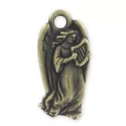 Angel charm 22mm Bronze tone x1